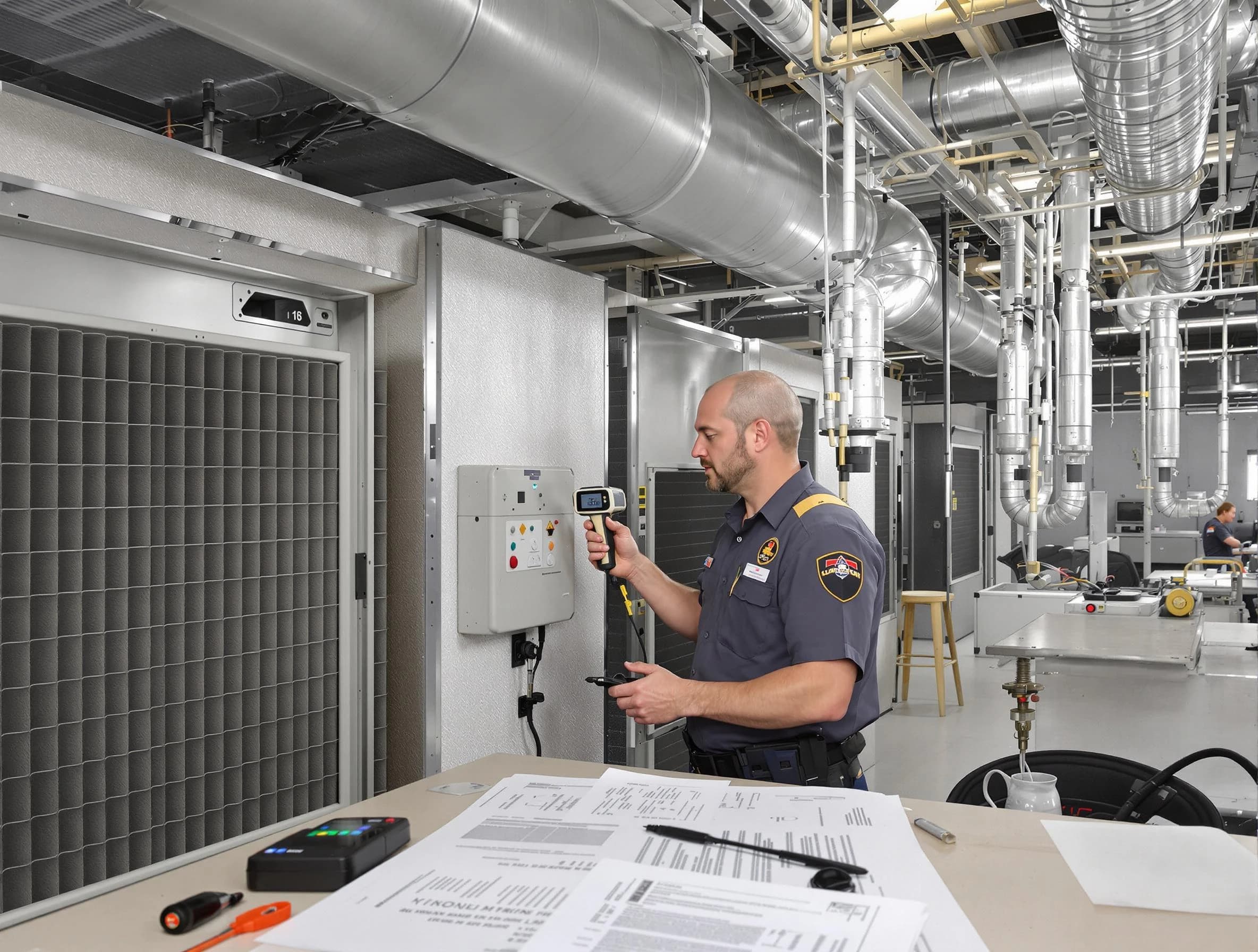 Professional filter system inspection by Roy Air Duct Cleaning in Roy