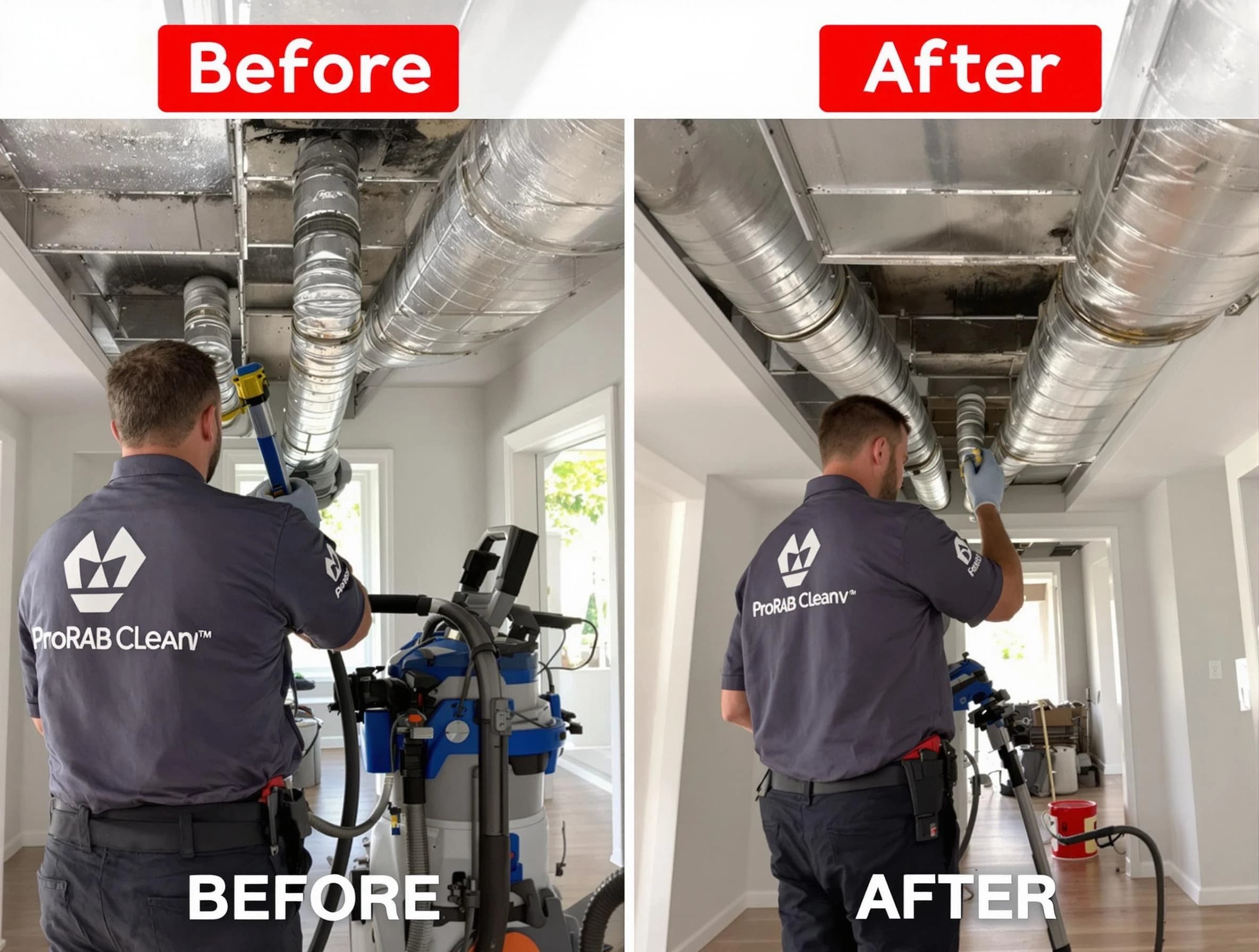 Roy Air Duct Cleaning expert performing thorough residential duct cleaning in a Roy home