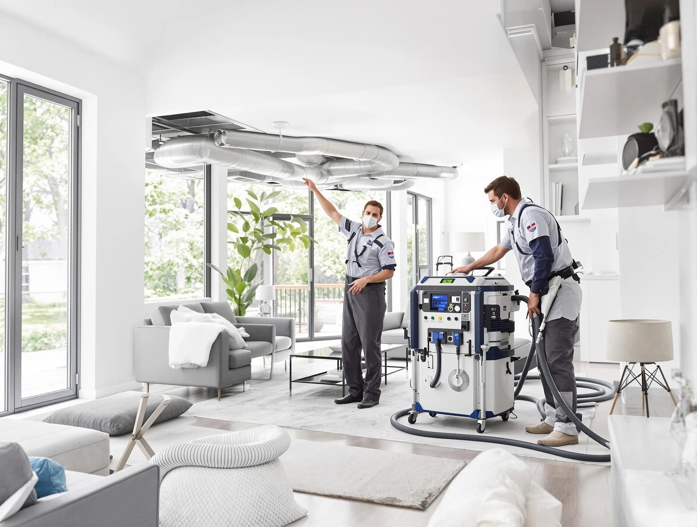 Roy Air Duct Cleaning professional conducting pure air duct cleaning with state-of-the-art equipment in Roy