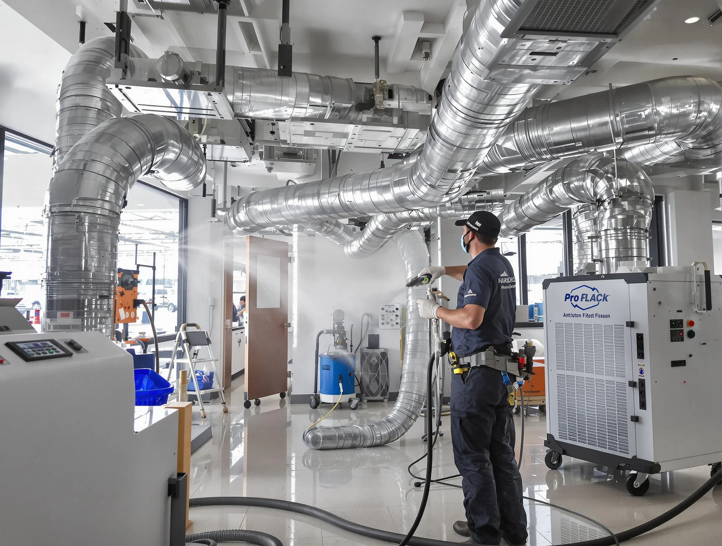 Negative Pressure Air Duct Cleaning in Roy