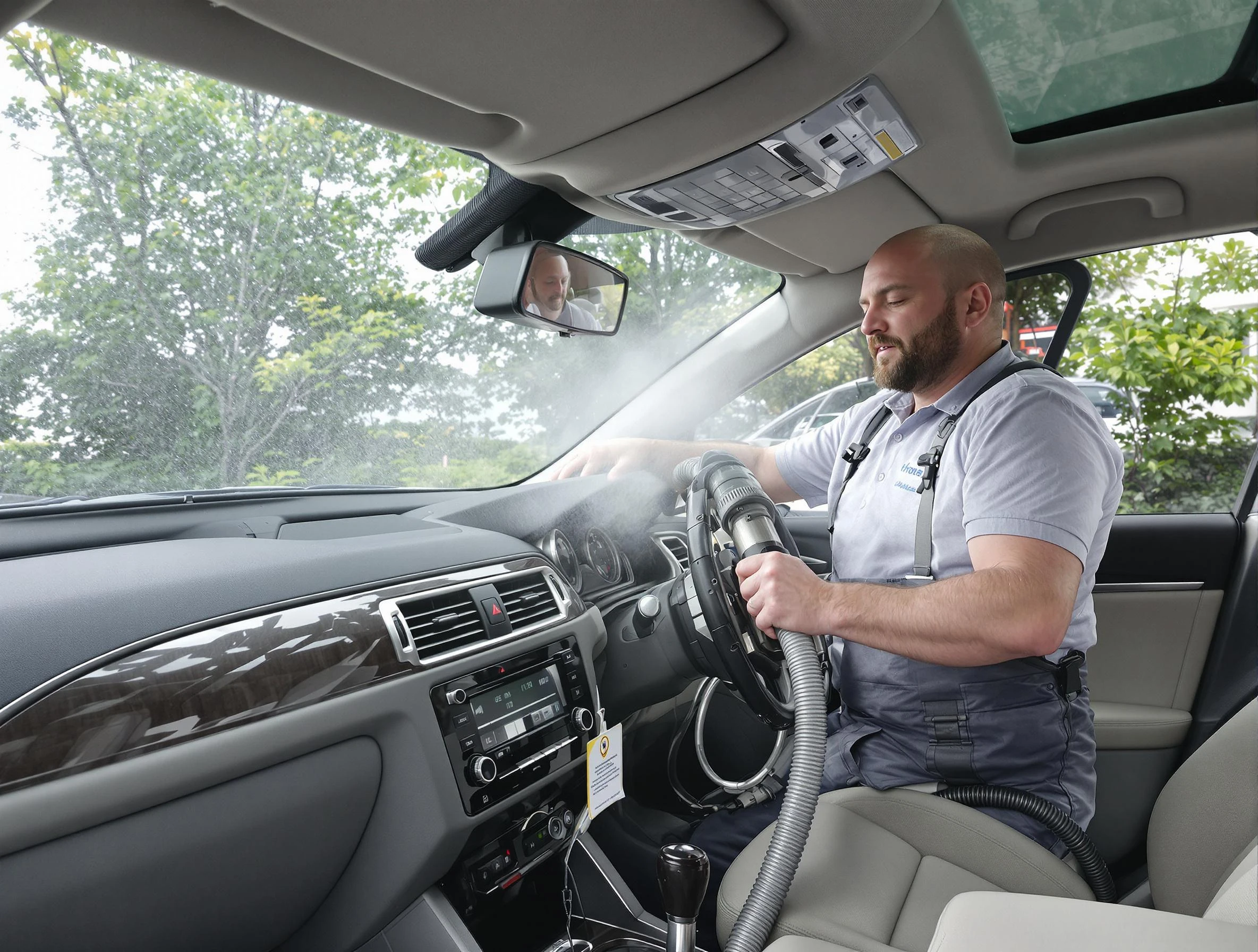 Roy Air Duct Cleaning specialist performing professional car duct cleaning in Roy