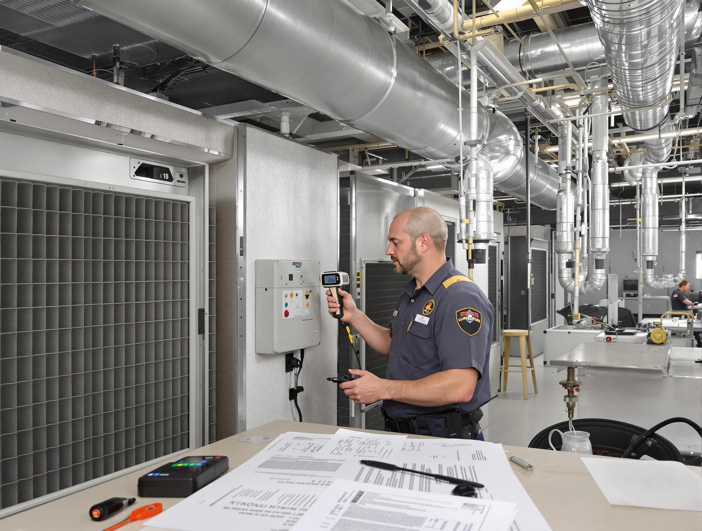 Professional filter system inspection by Roy Air Duct Cleaning in Roy